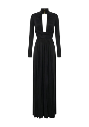 Elisabetta Franchi Red Carpet draped crossover dress - Black