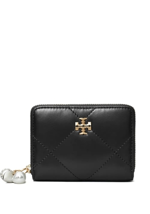 Tory Burch quilted charm zip wallet - Black