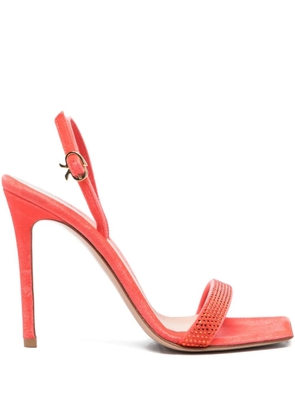 Gianvito Rossi 105mm crystal-embellished slingback sandals - Red