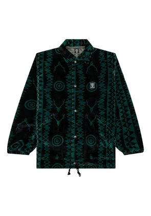 SOUTH2 WEST8 deer-pattern coach shirt jacket - Black