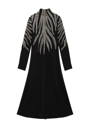 MALIPARMI beaded-embellishment midi dress - Black