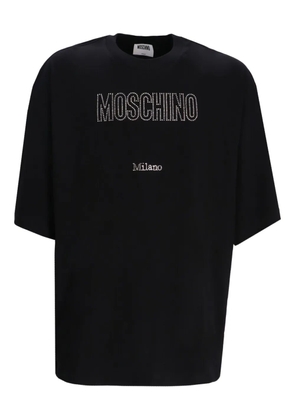 Moschino crystal-embellished cotton T-shirt - Black