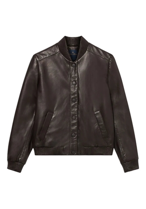 Brooks Brothers leather bomber jacket - Brown