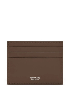 Ferragamo leather card holder - Brown