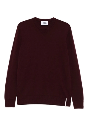 ALPHA STUDIO crew-neck wool sweater - Red