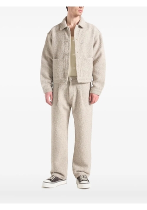 Manière De Voir Damien bouclé back-pleat shirt jacket - Neutrals