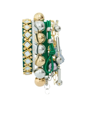 Amir Slama Bijoux beaded crystal-embellished bracelet - Green