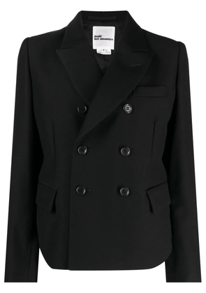 Noir Kei Ninomiya lace-up double-breasted blazer - Black