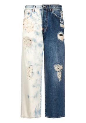 Givenchy two-tone cropped jeans - Blue