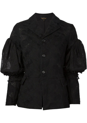 Comme Des Garçons puff sleeve lace jacket - Black