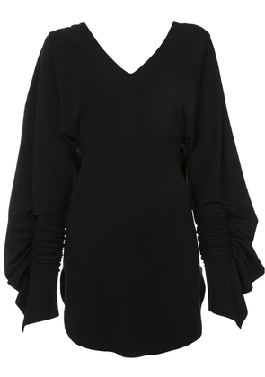 Paula Knorr V-neck flared dress - Black