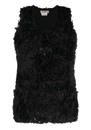 Comme Des Garçons floral-motif tank top - Black
