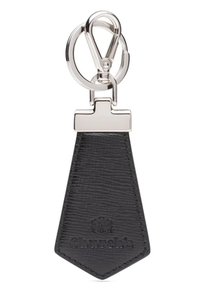 Church's St James logo-debossed leather keyring - Black