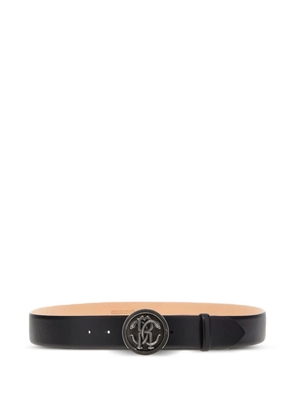 Roberto Cavalli Mirror Snake belt - Black