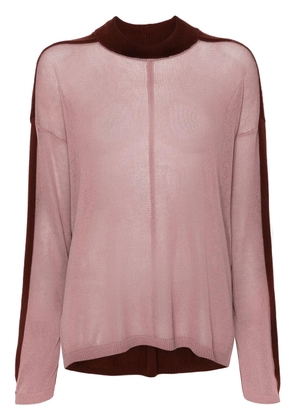 Rick Owens Combo drop-shoulder cotton jumper - Pink