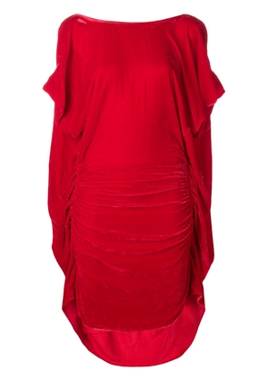 Paula Knorr ruched midi dress - Red