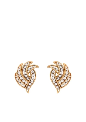 Susan Caplan Vintage x Trifari 1960s crystal-embellished earrings - Gold
