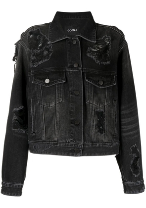 Goen.J distressed denim jacket - Black