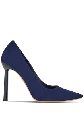 Ferragamo 105mm suede pump shoes - Blue