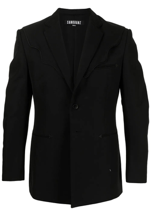 Sankuanz single-breasted wool blazer - Black