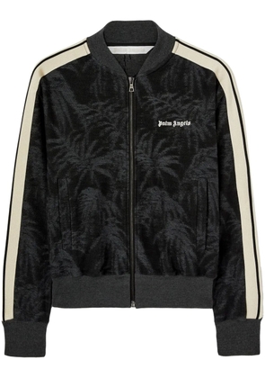 Palm Angels pams-jacquard zipped sweater - Black