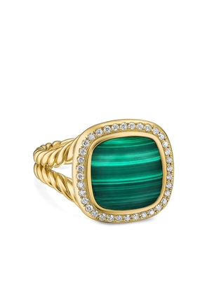 David Yurman 18kt yellow gold Albion malachite and diamond ring (15mm)