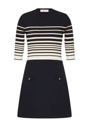 Valentino Garavani striped lurex minidress - Blue