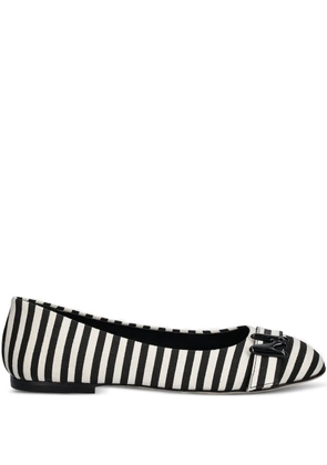MSGM striped flats - Black