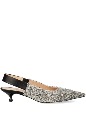 AGL 45mm slingback textured pumps - White