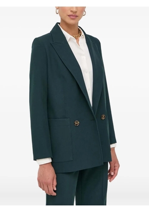 IVY OAK double-breasted patch-pocket blazer - Green