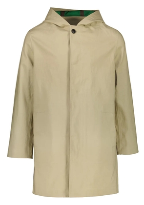 Yves Salomon double-sided hooded coat - Neutrals