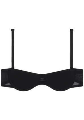 Courrèges lingerie tulle bra - Black