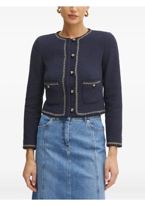 LUISA SPAGNOLI embellished tweed jacket - Blue