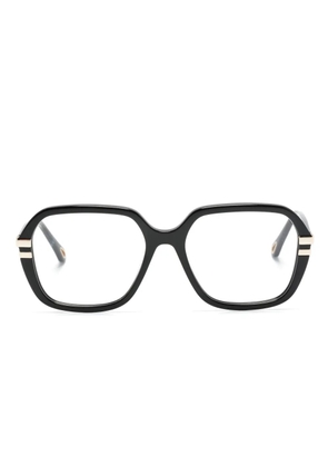 Chloé Eyewear logo-lettering square-frame glasses - Black