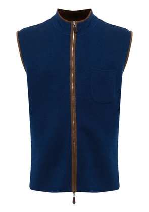 N.Peal Shaftsbury organic cashmere gilet - Blue