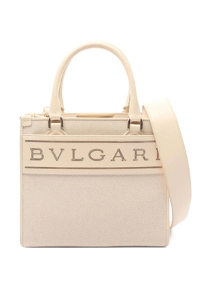 Bvlgari Pre-Owned 00s small logo-detail tote bag - Neutrals
