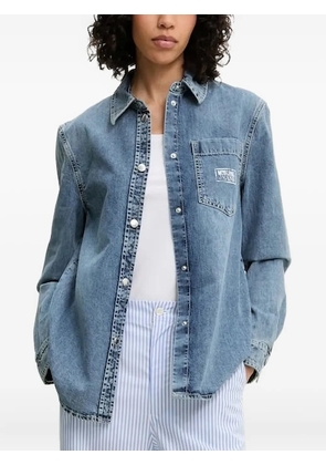 MOSCHINO JEANS logo-detail denim shirt - Blue