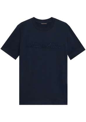 Brooks Brothers logo-embroidered cotton T-shirt - Blue