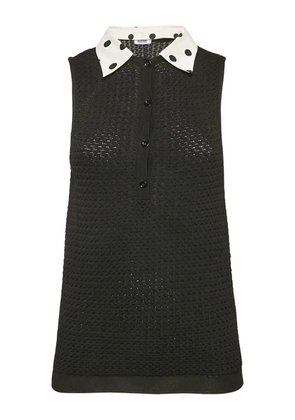 Moschino Pre-Owned knitted sleeveless top - Black