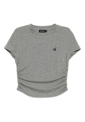 tout a coup crew neck logo-embroidered top - Grey