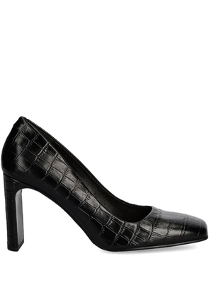 BILLI BI 70mm crocodile-embossed heeled pumps - Black