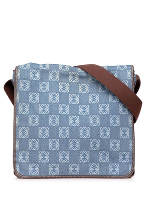 Loewe Pre-Owned 2003 Denim Anagram Messenger Bag crossbody bag - Blue