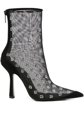 Pre-Owned Alexander Wang 100mm crystal-embellished boots - Black