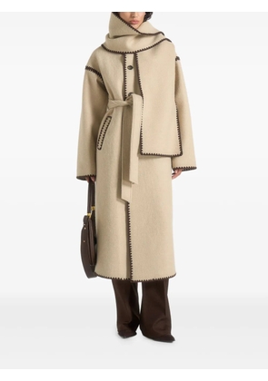 Manière De Voir Elora whipstitch belted coat - Neutrals