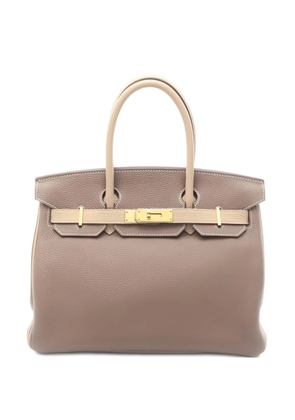 Hermès Pre-Owned 2017 Birkin 30 leather tote bag - Brown