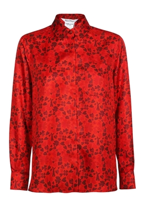 Max Mara heart-print silk shirt - Red