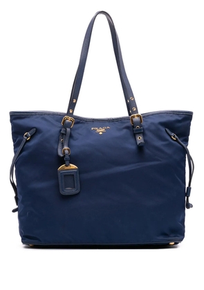 Prada Pre-Owned 2000-2025 Saffiano Trimmed Tessuto tote bag - Blue