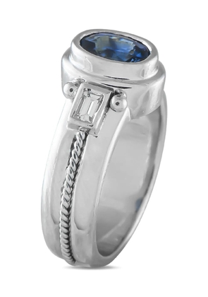 LB Exclusive 18K white gold sapphire and diamond ring - Silver