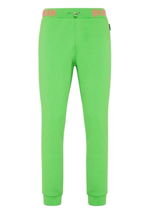 Philipp Plein Skull and Bones logo-waistband track pants - Green