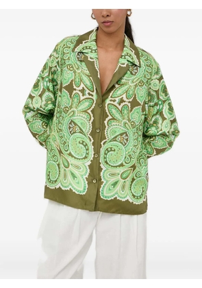 LUISA SPAGNOLI paisley-print button-down shirt - Green
